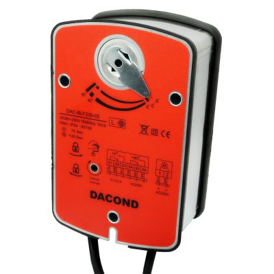 Электропривод DACOND DAC-BLF24-05T (5 Н·м, 24 В, для ОЗК, с пружиной, термоэлемент 72 °C)