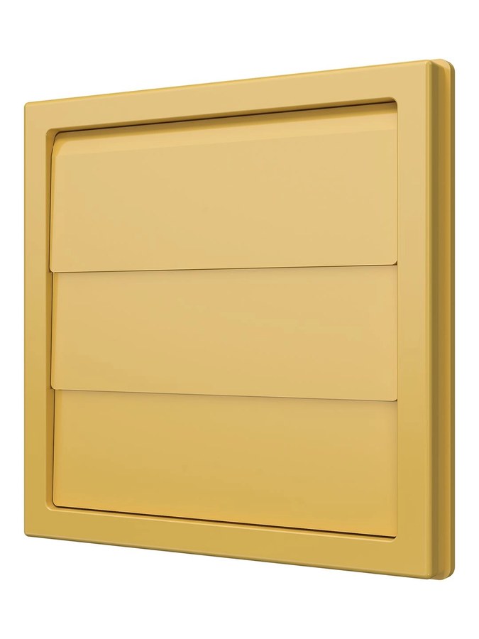 Выход стенной КФ фланец D150/160 жалюзи 190х190 ASA бежевый ERA