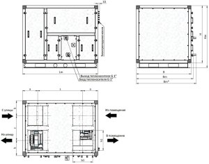 Приточно-вытяжная установка с роторным рекуператором RWN-RR-3700(30m)-ЕС-W-Compact(N)